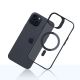 8. Etui 3mk Satin Armor MagCase z MagSafe na iPhone 15 - przezroczyste z czarną ramką