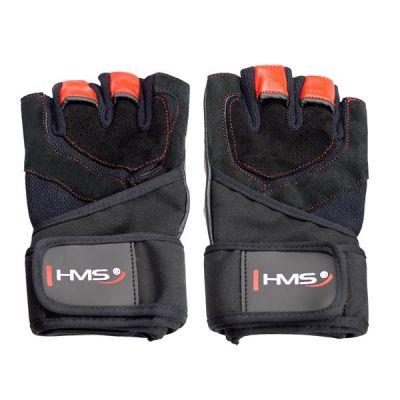 25. Rękawice na siłownię Black/Red HMS RST01 ROZM. XXL