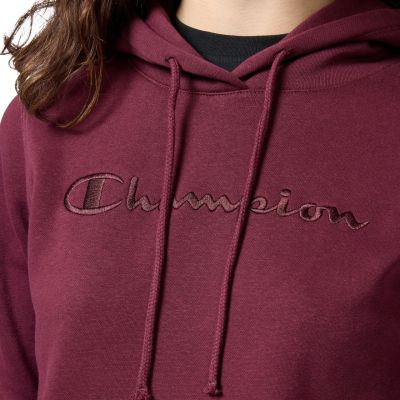 10. Bluza damska Champion Hooded Sweatshirt bordowa 118379 RS522