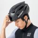 4. Kask rowerowy Rockbros z szybką, odpinane okulary z ochroną UV, unisex - zielony