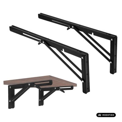 10. MACLEAN UCHWYT SKŁADANY POD PÓŁKĘ ŚCIENNĄ UCHWYT SKŁADANY PÓŁKI ŚCIENNEJ MACLEAN, MIN 350MM, MAX 700MM, MAX 50KG, 2 SZTUKI, M