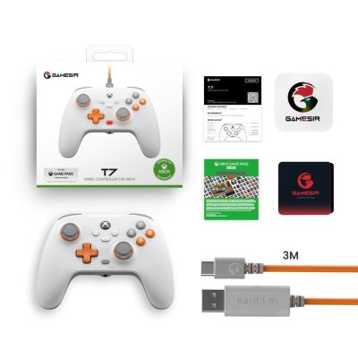 6. GameSir T7 Biały USB Gamepad Analogowa/Cyfrowa PC, Xbox One S, Xbox One X, Xbox Series S, Xbox Series X