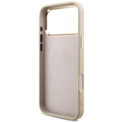 7. Etui Guess 4G Triangle Logo MagSafe na iPhone 17 Pro Max / 18 Pro Max - różowo-złote
