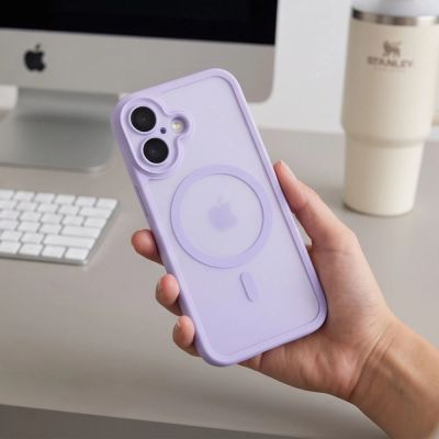 8. Etui Tech-Protect MagPeak MagSafe CC na iPhone 17 - fioletowy matowy