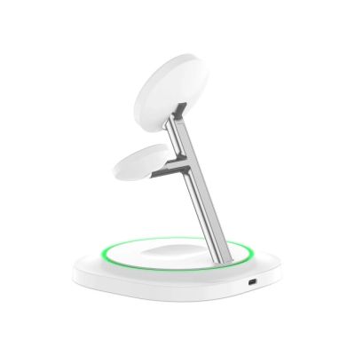 6. Ładowarka indukcyjna Tech-Protect QI15W-A46 3w1 Magnetic MagSafe - biała