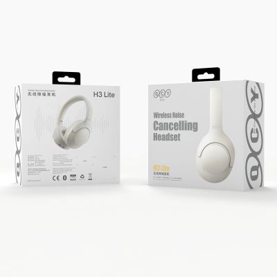 7. Słuchawki nauszne QCY H3 Lite z ANC i Bluetooth 5.3 - białe