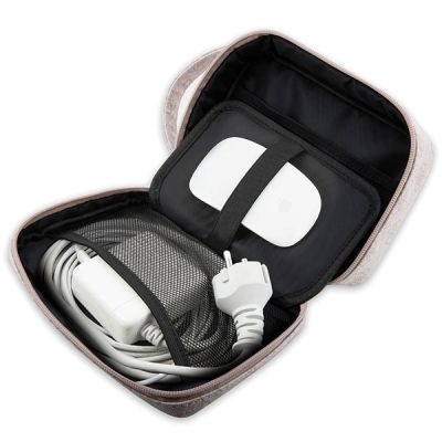 4. Torba organizer Guess 4G Printed Stripes - różowa