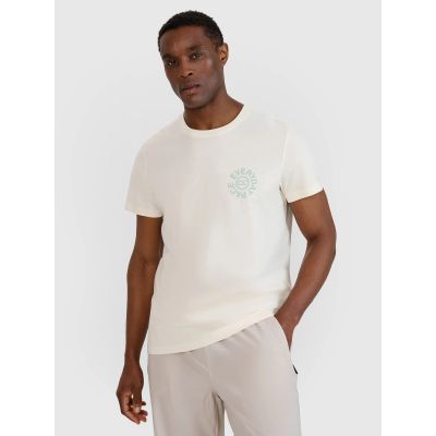 T-shirt regular z nadrukiem męski  4F 4FWSS25TTSHM1980-11S