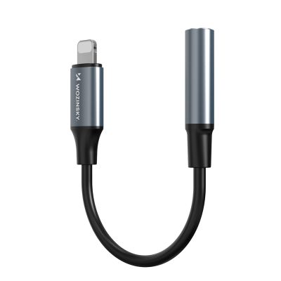 3. Adapter Wozinsky WALJ-01 Lightning - mini jack 3,5mm - czarny