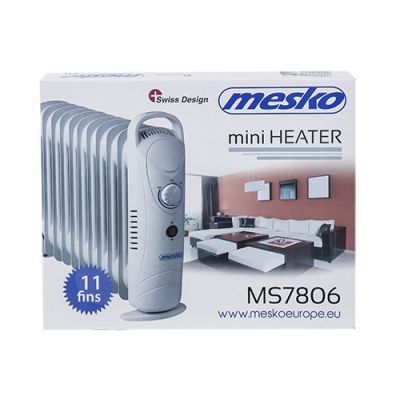 6. Grzejnik olejowy MESKO MS 7806 11 żeberek (1200W; 11; kolor biały) (OUTLET)