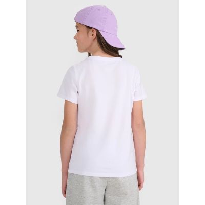 5. T-shirt regular gładki dziewczęcy 4F 4FJRMM00TTSHF3231-10S