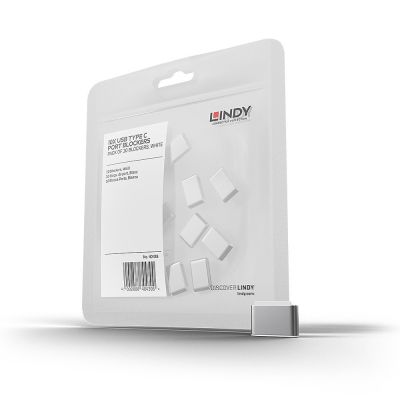 2. LINDY USB Typ C Port Schloss weiĂź 10 StĂĽck