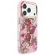 4. Etui Guess IML Glitter Blossom Roses na iPhone 17 Pro / 18 Pro - różowe