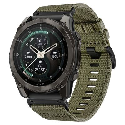 Pasek Tech-Protect Nylon Classic na Garmin Fenix 5X / 5X Plus / 6X / 6X Pro / 7X / 8 / 8 Pro / 9 / 9 Pro (47 mm) - zielony