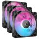 5. Corsair iCUE LINK RX120 RGB Obudowa komputera Wentylator 12 cm Czarny 3 szt.