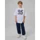 7. T-shirt loose z nadrukiem chłopięcy 4F 4FJRSS26TTSHM3786-10S