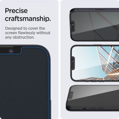 2. Szkło hartowane Spigen Glas.tR Slim Privacy na iPhone 13 / 13 Pro / 14 / 16e / 17e