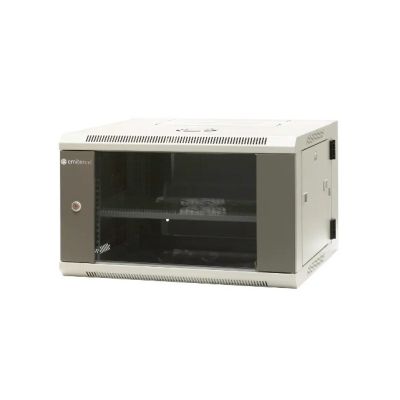 EmiterNet Szafa wisząca dzielona 19" 6U, drzwi blacha/szkło, 600×550×370mm szer./gł./wys.