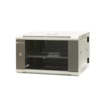 EmiterNet Szafa wisząca dzielona 19" 6U, drzwi blacha/szkło, 600×550×370mm szer./gł./wys.