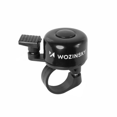 4. Dzwonek rowerowy Wozinsky WDR-B1 na rower i hulajnogę mechaniczny aluminiowy - czarny