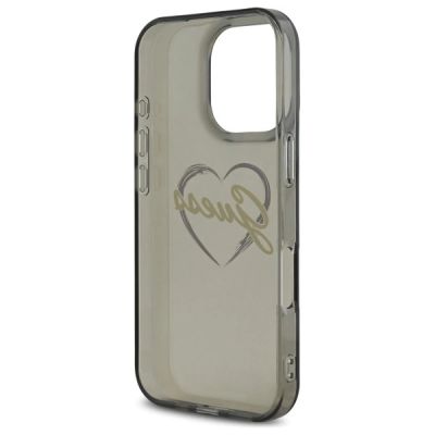 7. Etui Guess IML Heart na iPhone 16 Pro Max - czarne