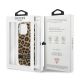 8. Etui Guess Leopard na iPhone 13 Pro / iPhone 13 - brązowe