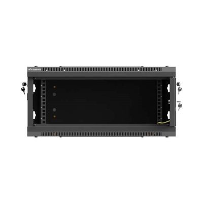 8. LANBERG SZAFA INSTALACYJNA RACK WISZĄCA 19" 4U 600X600 CZARNA DRZWI PERFOROWANE (FLAT PACK)