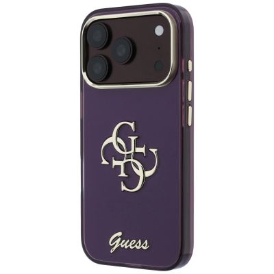 2. Etui Guess IML 4G Script Metal na iPhone 17 Pro / 18 Pro - burgundowe
