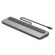 5. Stacja dokująca USB-C 12 portowa, max. 8K/30Hz z HDR, HDMI, DP, max. 3 monitory (MST), USB-C 3.2 Gen2, Gigabit Ethernet, SD/Micro SD, Audio, PD 100W