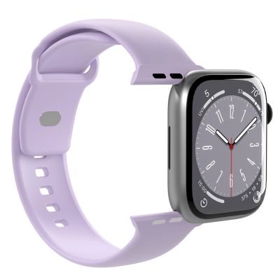4. Pasek silikonowy Puro Icon do Apple Watch 42 / 44 / 45 / 49 mm - lawendowy (2 szt.)