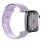 4. Pasek silikonowy Puro Icon do Apple Watch 42 / 44 / 45 / 49 mm - lawendowy (2 szt.)