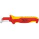 Knipex Kabelmantelmesser 009855 Metaliczny, Czerwony, Żółty Stałe ostrze noża