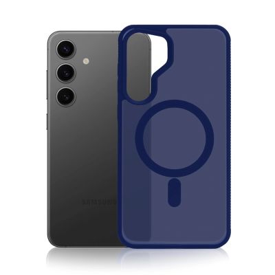 4. Etui 3mk Smoke MagCase na Samsung Galaxy S25 - niebieskie-półprzezroczyste