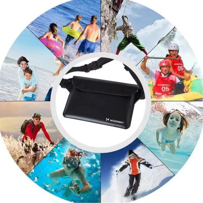 5. Saszetka Wozinsky WWS-01 wodoodporna nerka PVC - czarna