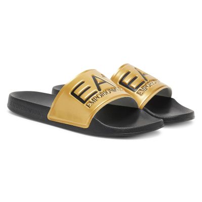 Męskie klapki sportowe Emporio Armani EA7 Czarny/Złoty - 7X000108-AF15118-MZ097
