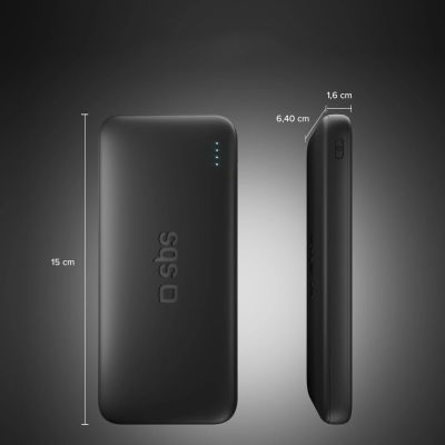 8. Powerbank SBS Infinity 10000mAh 10W LiFePo₄ USB-A USB-C - czarny