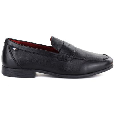 2. Skórzane półbuty męskie czarne Bugatti TT153105