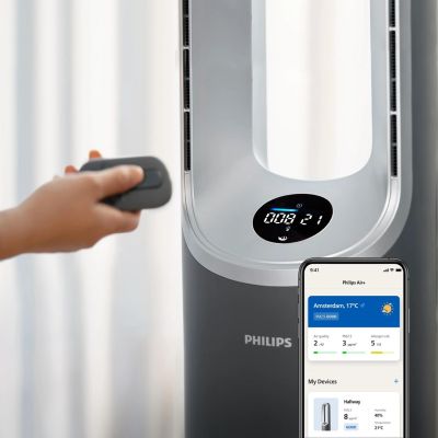 53. Oczyszczacz powietrza Philips Air Performer 8000 AMF870/15 3w1 z funkcją wentylatora i ogrzewania