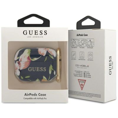 2. Etui Guess N.3 Flower Collection na AirPods Pro - niebieskie
