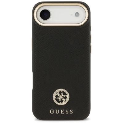 3. Etui Guess Grained Strass Logo MagSafe na iPhone Air - czarne