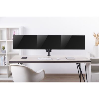 34. GEMBIRD BIURKOWE REGULOWANE RAMIĘ/UCHWYT NA 3 MONITORY 17-27, VESA 100X100MM, DO 7 KG