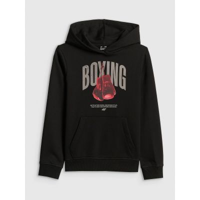 8. Bluza dresowa regular z kapturem chłopięca 4F 4FJRSS26TSWSM2904-20S