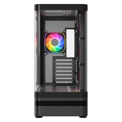 7. MODECOM OBUDOWA VOLCANO AQ 100 ARGB MIDI CZARNA