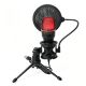 Wozinsky mikrofon do komputera studyjny gamingowy USB Statyw RGB - czarny
