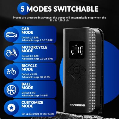 3. Rockbros pompka elektryczna 150PSI A13