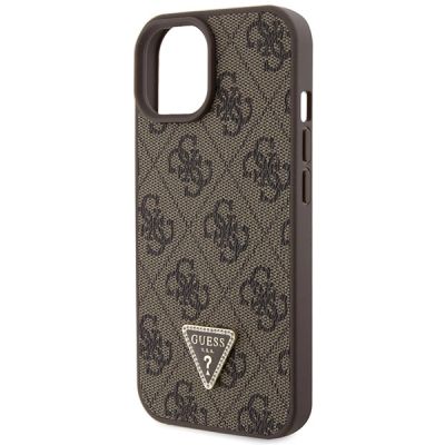 7. Etui Guess Crossbody 4G Metal Logo do iPhone 15 Plus - brązowe
