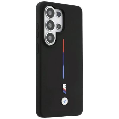 4. Etui BMW M Silicone Tricolor Line MagSafe na Samsung Galaxy S26 Ultra - czarne