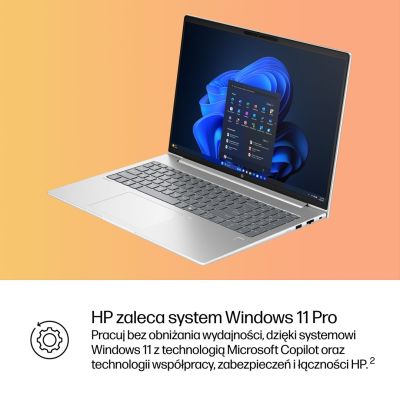 9. HP ProBook 4 G1i AI Intel Core Ultra 7 255U Laptop 40,6 cm (16") WUXGA 16 GB DDR5-SDRAM 512 GB SSD Wi-Fi 6E (802.11ax) Windows 11 Pro AI PC Srebrny
