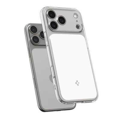 5. Etui Spigen Ultra Hybrid "T" MagSafe na iPhone 17 Pro Max - przezroczysto-białe