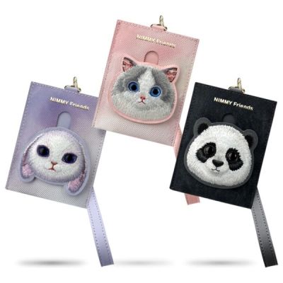 5. Portfel Nimmy Big Eyed Pet 2.0 Cat etui na karty - różowy